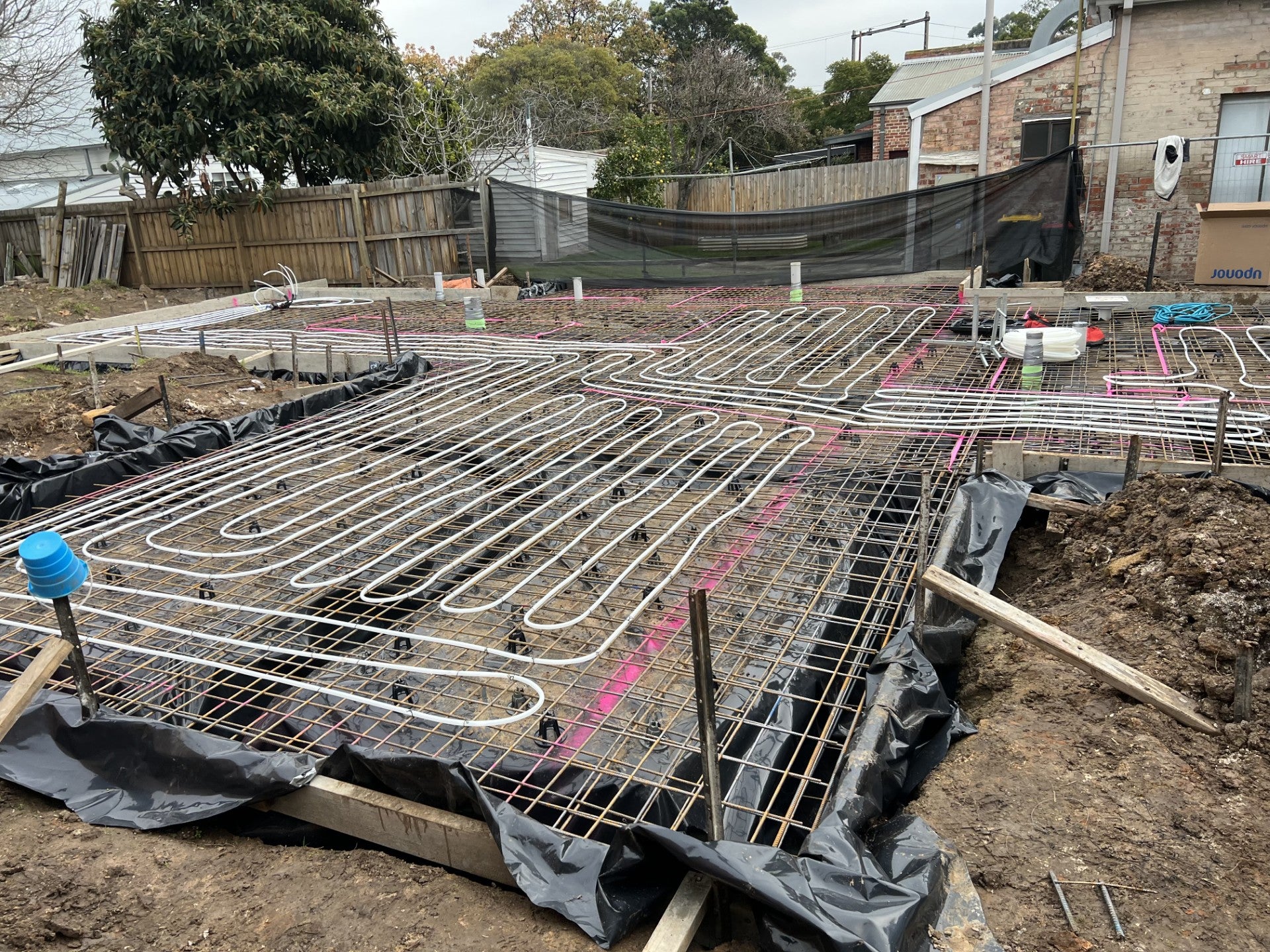 In slab hydronic heating
